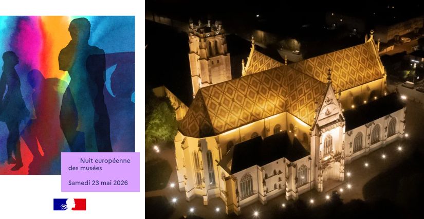 Nuit des Musées parcours familles Monastère de Brou illuminé