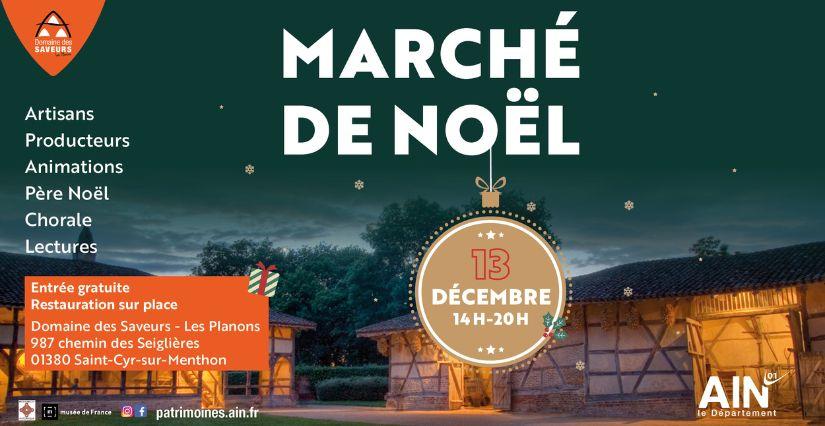 Marché de Noël 2025 en famille au Domaine des Saveurs-Les Planons, près de Bourg-en-Bresse