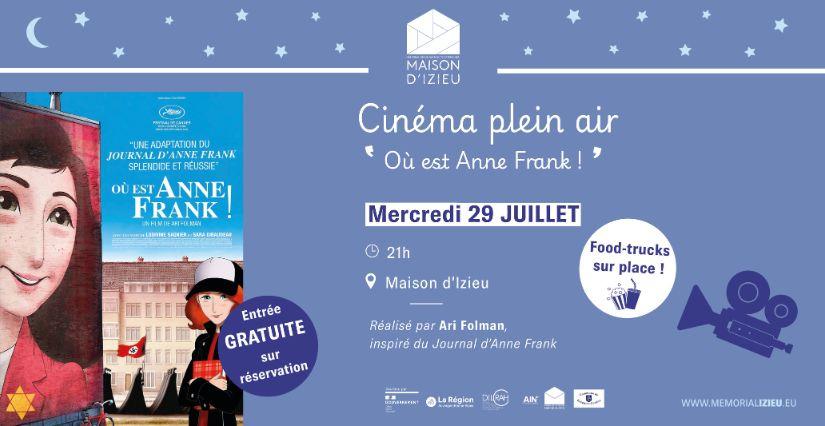 Cinéma plein air en famille « Où est Anne Frank ! » à la Maison d'Izieu