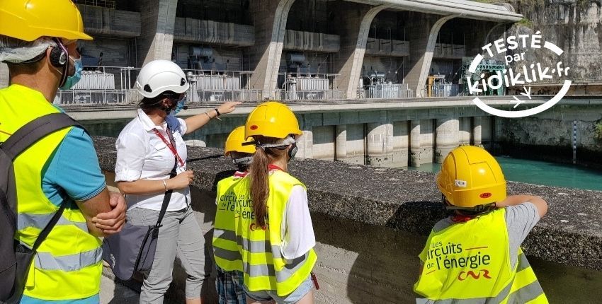 Kidiklik a testé la visite famille du barrage-centrale CNR de Génissiat