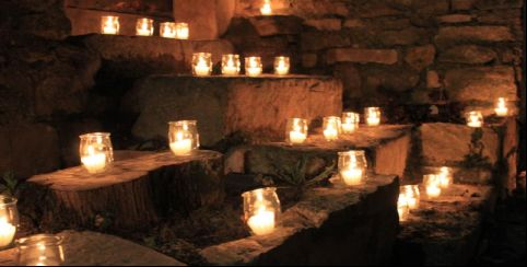 Illuminations du 8 décembre à Saint-Sorlin-en-Bugey, près d'Ambérieu