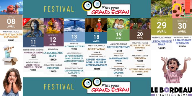 Cinéma famille en avril au Bordeau, Saint-Genis-Pouilly, pays de Gex