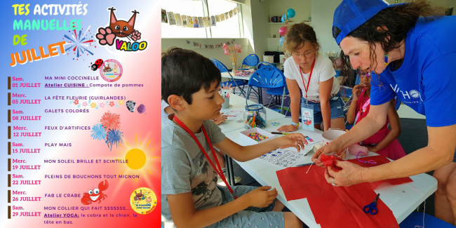 Activités manuelles pour enfants en Juillet à Val Thoiry, pays de Gex