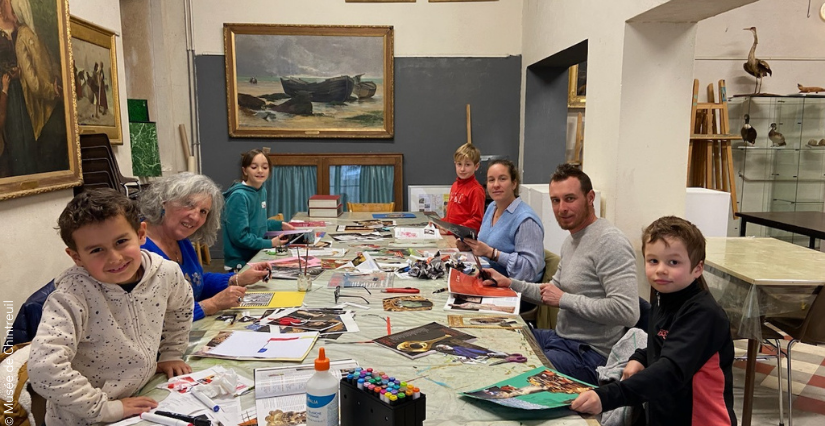 Atelier créatif en famille pendant les vacances de printemps au Musée Chintreuil
