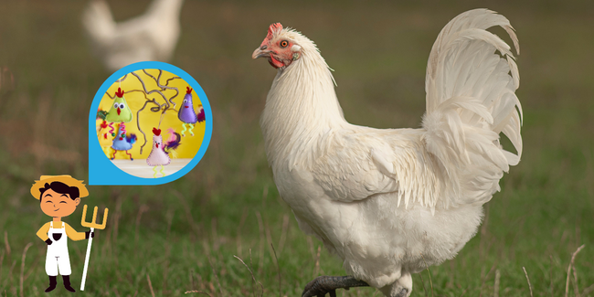 Atelier fabrication d'un porte-clés "Poule bressane" à l'Ecomusée Maison de Pays en Bresse