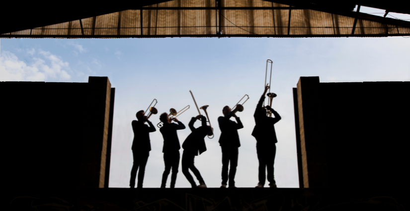 Crossbones Trombones, concert en famille, Festival Cuivres en Dombes, Châtillon-sur-Chalaronne