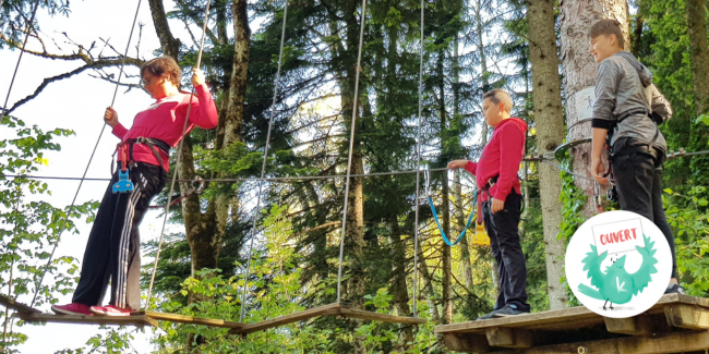 Réouverture de l'accrobranche Parc Aventure du Bugey au Plateau d'Hauteville