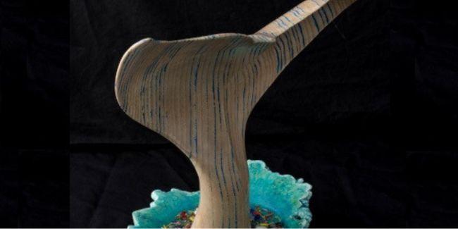 Sculpture Baleine récup' ! Atelier enfant au musée du Bugey-Valromey, près de Belley