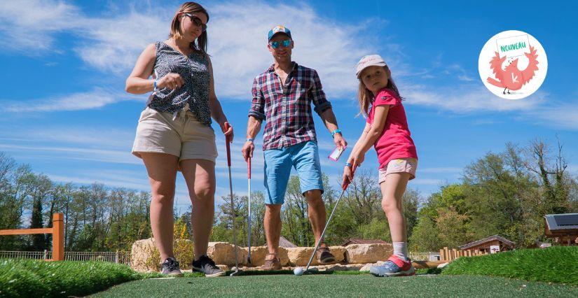 Nouveau minigolf en famille au Domaine de la Dombes