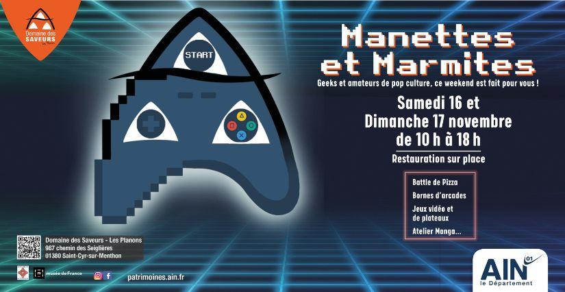 Manettes et Marmites : week-end d'animations geek pop culture pour toute la famille au Domaine des Saveurs- Les Planons, près de Bourg-en-Bresse