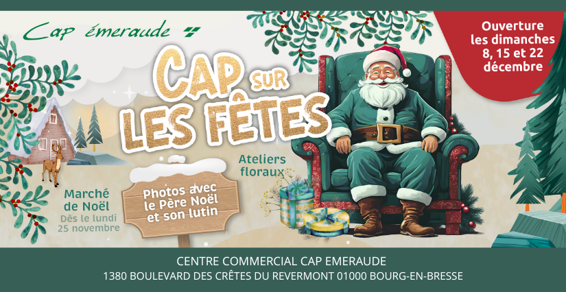 Animations de Noël à Cap Emeraude, Bourg-en-Bresse