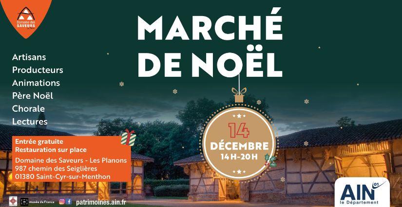 Marché de Noël à la ferme des Planons, Domaine des Saveurs, près de Bourg-en-Bresse