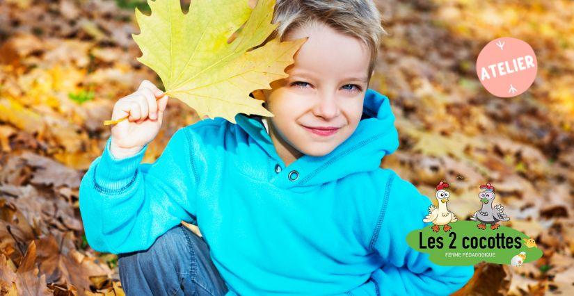 Atelier Nature Land Art pour enfant à la ferme pédagogique Les 2 Cocottes, près de Bourg-en-Bresse