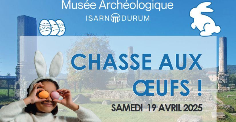 Chasse aux oeufs au musée et au temple d'Izernore, près d'Oyonnax et de Nantua