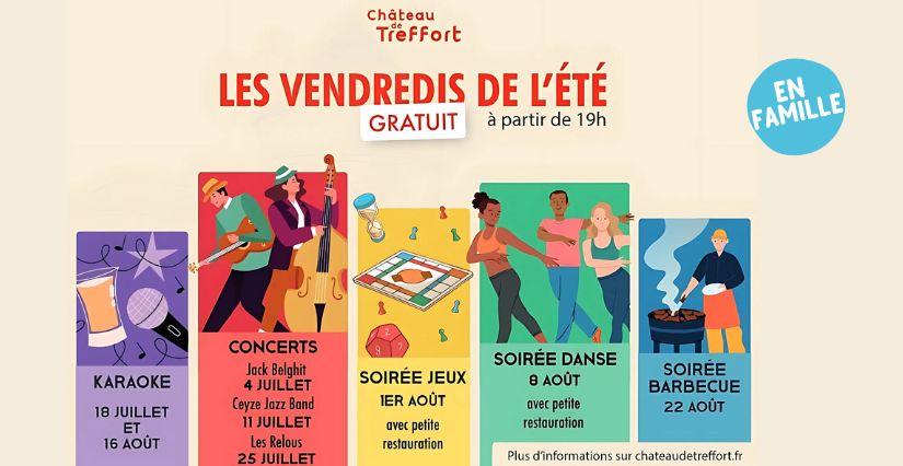Vendredis d’été au Château de Treffort : concerts, soirées et pizzas en famille