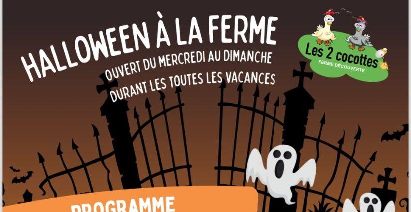 Halloween 2025 à la ferme pédagogique Les 2 cocottes, entre Bourg-en-Bresse et Mâcon