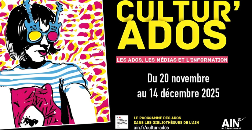 Cultur’Ados 2025 : ateliers et animations pour ados dans les bibliothèques de l’Ain