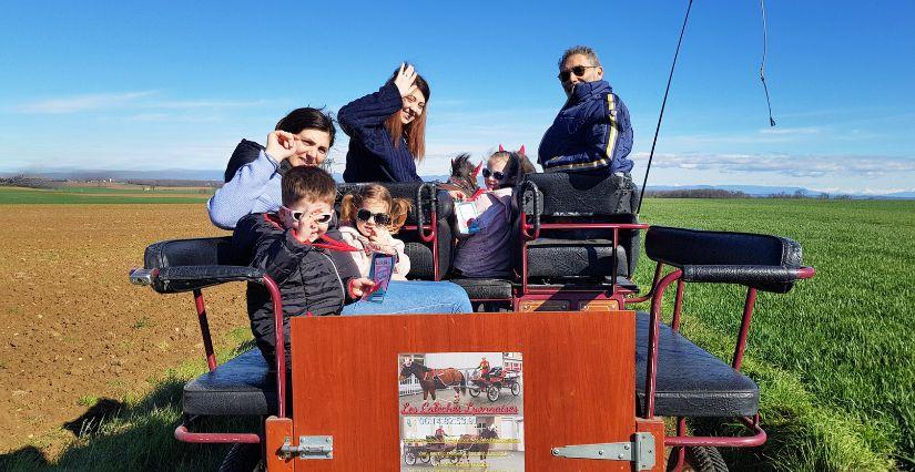 Les Calèches Lyonnaises : promenade en calèche familiale et pédagogique à Montluel, près de Lyon 