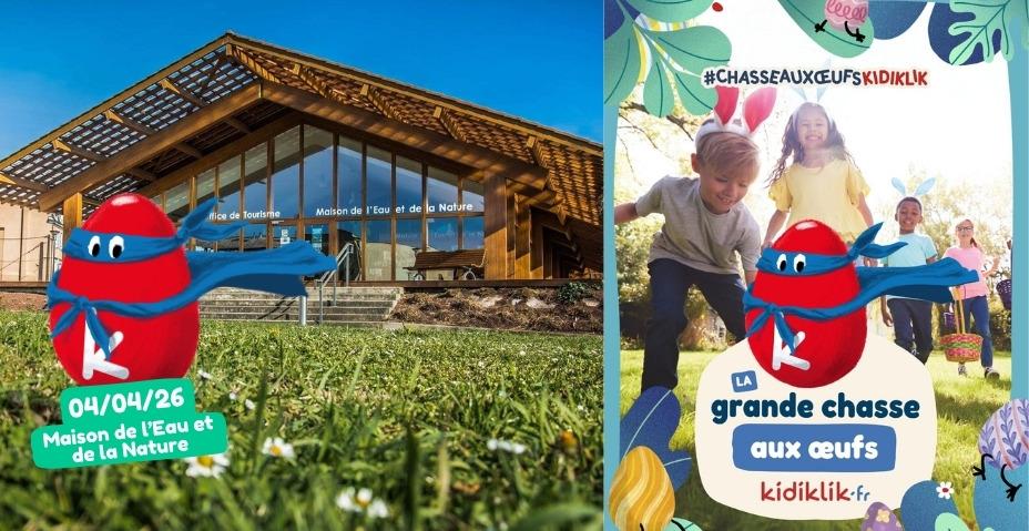 Grande Chasse aux oeufs Kidiklik 2026 à la Maison de l'Eau et de la Nature Ain Grande Chasse aux Oeufs Kidiklik 2026 à la Maison de l'Eau et de la Nature, Pont-de-Vaux