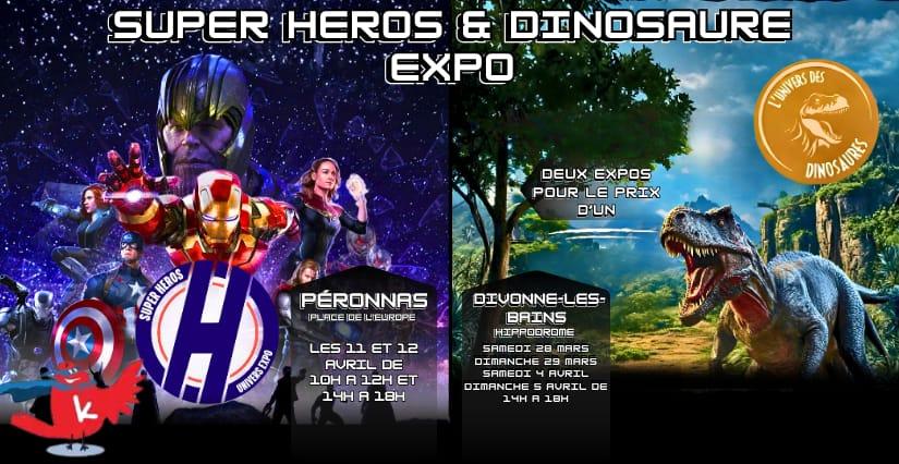 2 expos géantes pour enfant : Super-Héros & Dinosaures débarquent à Divonne-les-Bains !