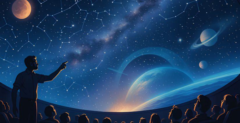 Planétarium en famille "Panorama du ciel nocturne" dès 7 ans à l’Observatoire de la Lèbe - près de Belley