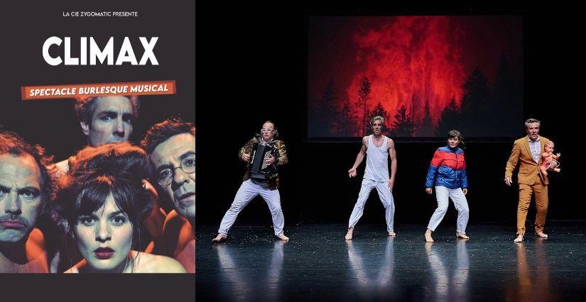 Spectacle burlesque et musical en famille "Climax" dès 8 ans au Théâtre Jeanne d'Arc, Valserhône