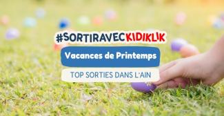 Main d'enfant tenant des œufs décorés sur une pelouse au printemps, illustration pour les sorties famille vacances de Pâques 2026 dans l'Ain Main d'enfant tenant des œufs décorés sur une pelouse au printemps, illustration pour les sorties famille vacances de Pâques 2026 dans l'Ain